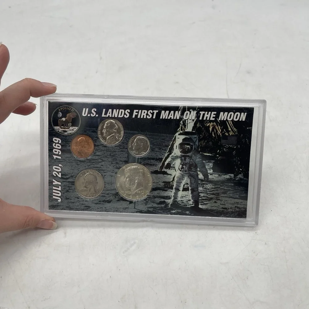 July 20,1969 Morgan Mint Set of Five Coins US Lands First Man On The Moon 1969